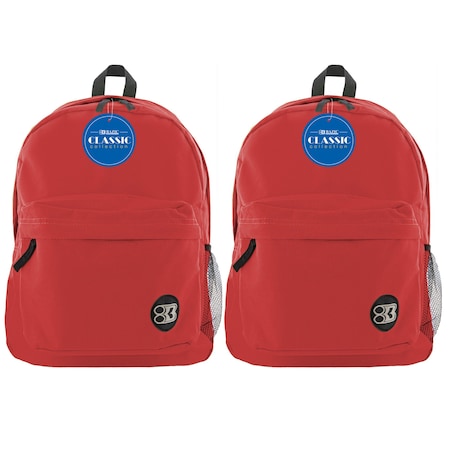 Bazic Classic Backpack 17in Red, PK2 1052